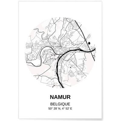 Affiche Carte Namur L'AFFICHERIE