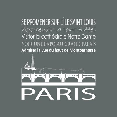 Tableau Mural Paris ILLUSTRATION CEANOTHE