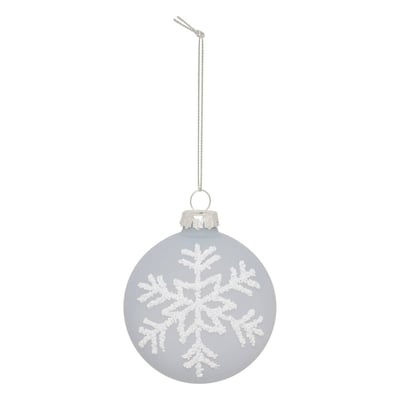 Boule verre flocon D.7 cm ATMOSPHERA