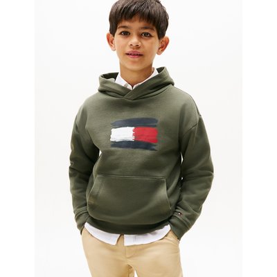 Fleece Hoodie with Flag Print TOMMY HILFIGER