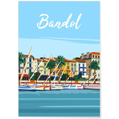 Affiche ville Bandol L'AFFICHERIE