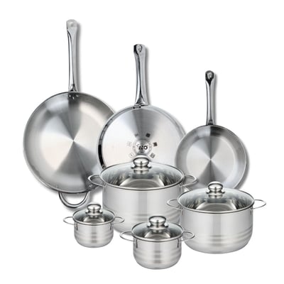 3 poêles 24/28/32cm + 4 faitouts 12/14/20/24cm PROFI BRILLANT ELO