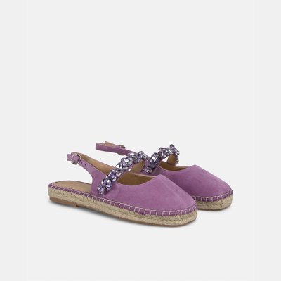 Espadrilles avec boucle et bande de strass sur le cou-de-pied ALMA EN PENA