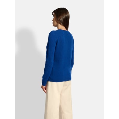 Cardigan Col Rond Outremer Katharine JUST CASHMERE