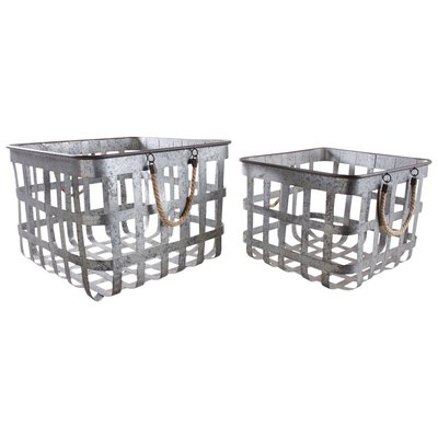 Corbeilles carrées en métal (Lot de 2) AUBRY GASPARD
