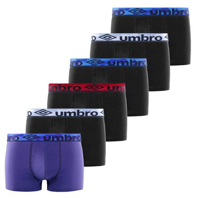 Lot de 6 Boxers coton Uni UMBRO