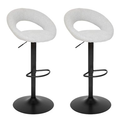 Lot de 2 chaises de bar en tissu SACHA TOILINUX