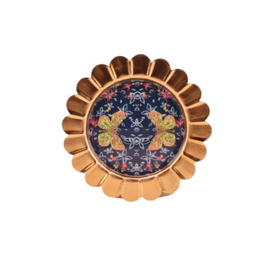 Plateau fantaisie en métal laqué Asian Fauna d22cm HASHTAG DECO