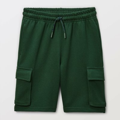 Short cargo élastiqué en molleton uni en coton BIO GOTS MONOPRIX