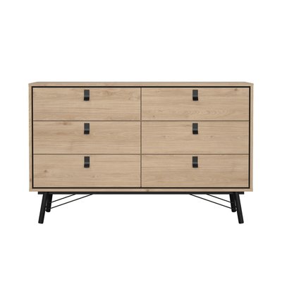 Commode double 6 tiroirs avec piètement métallique L150,3 cm - JOYCE CALICOSY