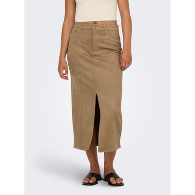 Jupe Marron Mi-longue Doublée - Taille 40 - Occasion Très Bon état (tour Taille 70cm)