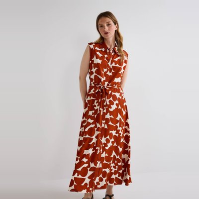 Robe chemise sans manche La Redoute