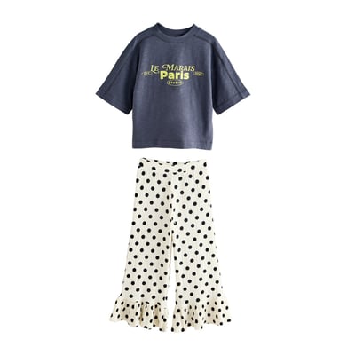 T-shirt et pantalon avec ourlet à volants NEXT