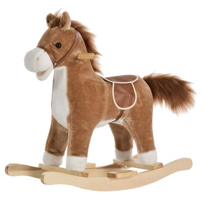 Cheval à bascule enfant bois de peuplier HOMCOM