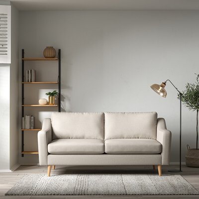Rosa Curve Soft Brushed 3 Seater Sofa with Light Wood Legs ÉDITÉ