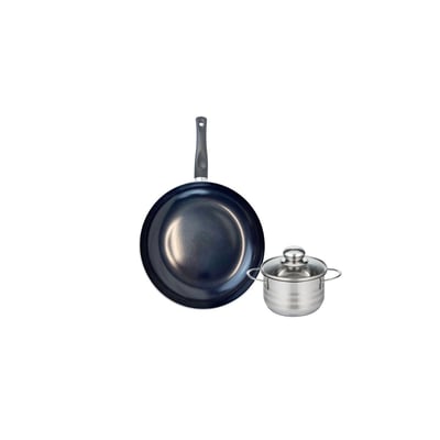 Batterie de cuisine 1 poêle 24cm + 1 faitout 14cm PRIMA BRILLANT ELO