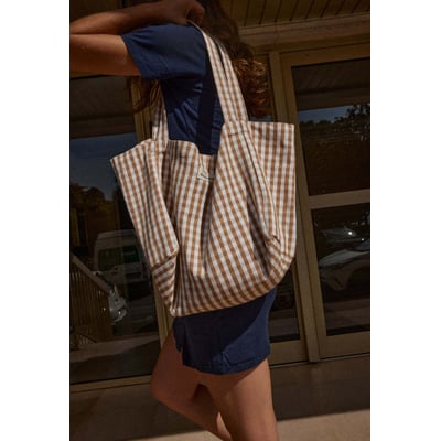 Sac à main en coton imprimé Vichy GABRIELLE PARIS