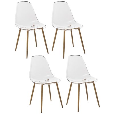 Lot de 4 Chaises Thao en polycarbonate TOILINUX