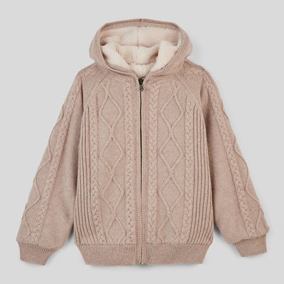 Gilet à capuche contenant de la laine MONOPRIX