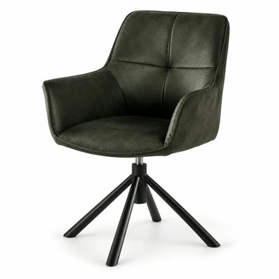 Fauteuil pivotant contemporain microfibre grise (lot de 2) IENA PIER IMPORT