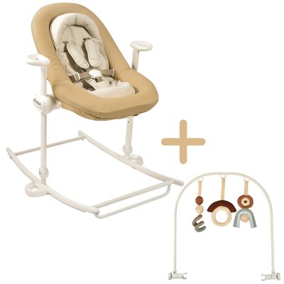Transat bébé Up & Down Plus Ocre + arche de jeux BEABA
