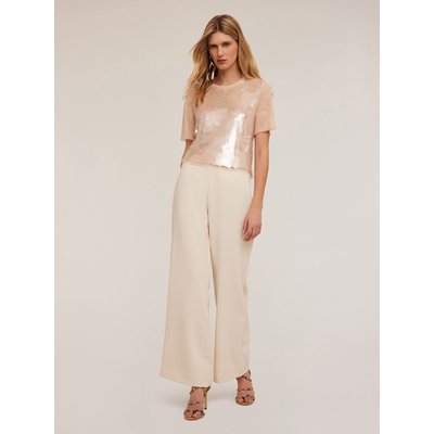 Pantalon large taille haute en double crêpe MOTIVI