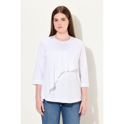 Blouse volantée, coupe trapèze. Col rond ULLA POPKEN