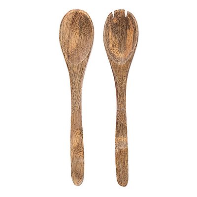 Set of 2 Mango Wood Serving Spoon & Fork SO'HOME