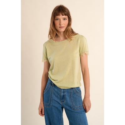 T-shirt en jersey, manches en dentelle MOLLY BRACKEN