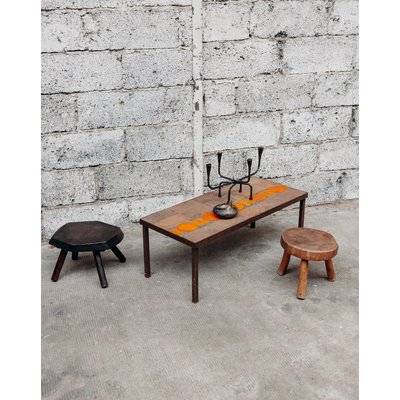 Table basse en ceramique Liv N°151 - Bon état DEBONGOUT