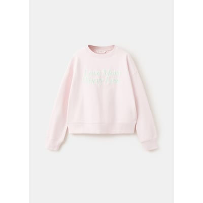 Pull Rose Large Mango - Taille S - 60% Coton 40% Acrylique - Manches évasées - Occasion Très Bon état