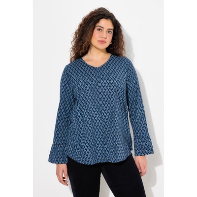 T-shirt décolleté en V, manches trompettes ULLA POPKEN