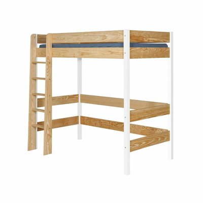 Pack lit mezzanine avec matelas Bois massif  CLEM AKITEN RETAIL