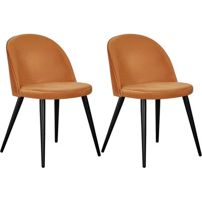 Chaise en velours avec pieds en acier Velvet (Lot de 2) VENTURE HOME