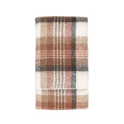 Check Natural Faux Mohair Fur Throw SO'HOME