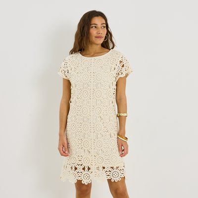 Robe droite courte en crochet GRAIN DE MALICE