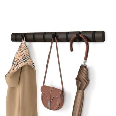 Portemanteau mural bois 8 patères  FLIP UMBRA