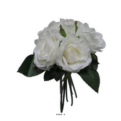 Petit bouquet de fausses roses H 27 cm 5 tête ARTIFICIELLES