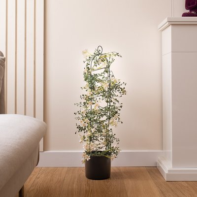 76cm Artificial Climbing Plant Obelisk in White SO'HOME