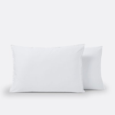 Scenario Plain 100% Organic Cotton Percale 200 Thread Count Pillowcase LA REDOUTE INTERIEURS