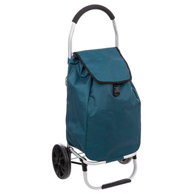 Chariot de shopping pliant alu 2 roues moutarde ATMOSPHERA