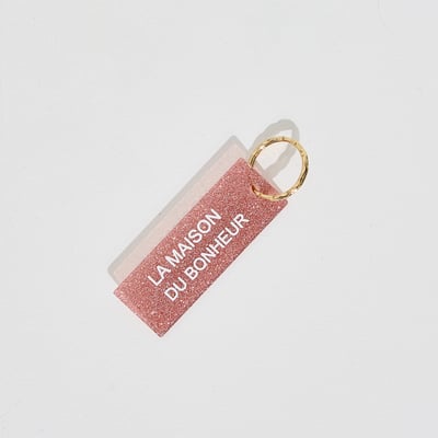 Porte clé paillettes message GRAIN DE MALICE