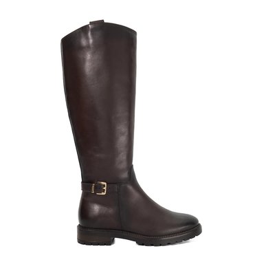Bottes au genou en cuir à boucle - TABBEY DUNE LONDON
