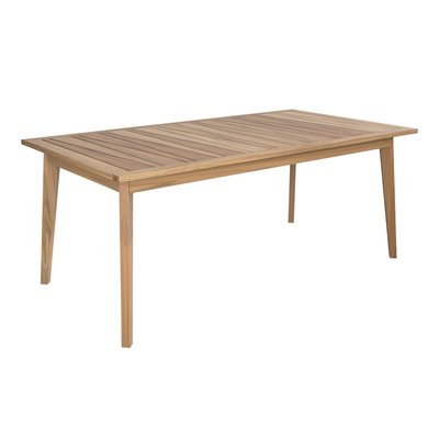 Table de jardin extensible en teck massif 186/245 cm - TUNGA RENDEZ-VOUS DÉCO