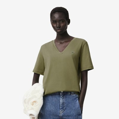 T-shirt décontracté à col V LACOSTE