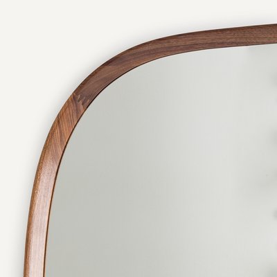 Miroir organique noyer massif et MDF, H80cm, Orion AM.PM