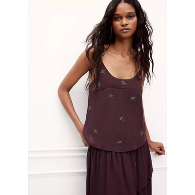 Top en mousseline brodé MANGO TEEN