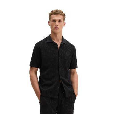 Tee-shirt en jersey DfC regular avec un doux motif de feuilles en éponge MARC O'POLO