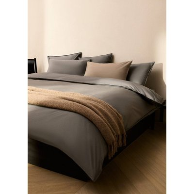 Housse de couette popeline de coton double surpiqûre lit 135/140 cm MANGO HOME