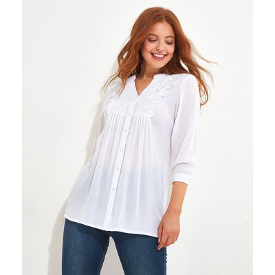 Bluse mit Stickereien und V-Ausschnitt JOE BROWNS